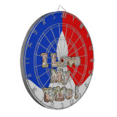 "Ik hou van mijn vrouw" Art Print Dartbord (Voorkant Links)