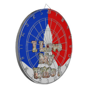 "Ik hou van mijn vrouw" Art Print Dartbord