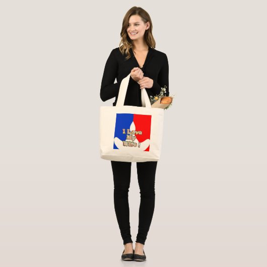"Ik hou van mijn vrouw" Art Print Grote Tote Bag (Voorkant (model))