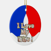 "Ik hou van mijn vrouw" Art Print Keramisch Ornament (Rechts)