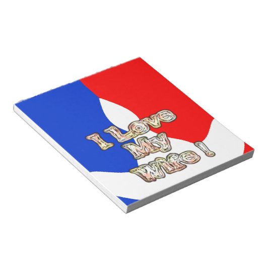 "Ik hou van mijn vrouw" Art Print Notitieblok (Schuin)