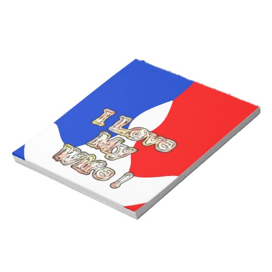 "Ik hou van mijn vrouw" Art Print Notitieblok (Linkerzijde)