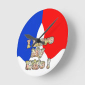 "Ik hou van mijn vrouw" Art Print Ronde Klok (Hoek)