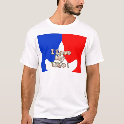 "Ik hou van mijn vrouw" Art Print T-shirt (Voorkant)