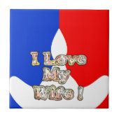 "Ik hou van mijn vrouw" Art Print Tegeltje (Voorkant)