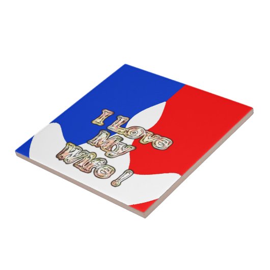 "Ik hou van mijn vrouw" Art Print Tegeltje (Zijkant)