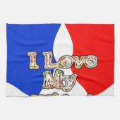 "Ik hou van mijn vrouw" Art Print Theedoek (Horizontaal)