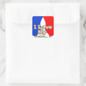 "Ik hou van mijn vrouw" Art Print Vierkante Sticker (Tas)