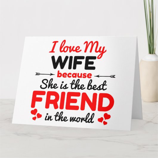 Ik hou van mijn vrouw bedankkaart (Voorkant)