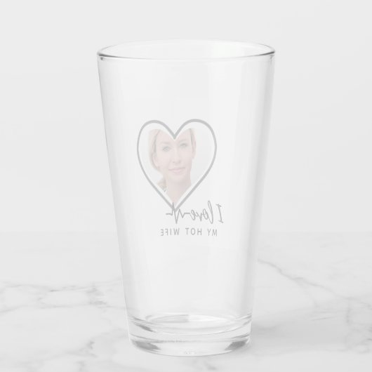 Ik hou van mijn VROUW - Beste vriend Gepersonalise Glas (Achterkant)