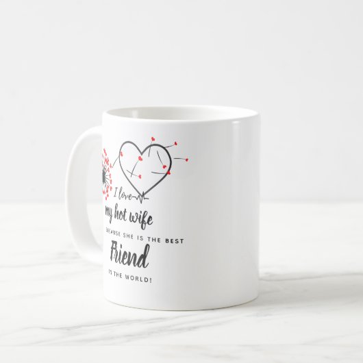 Ik hou van mijn VROUW - Beste vriend Persoonlijke  Koffiemok (Voorkant links)