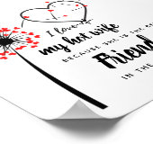 Ik hou van mijn VROUW - Beste vriend Persoonlijke  Poster (Hoek)