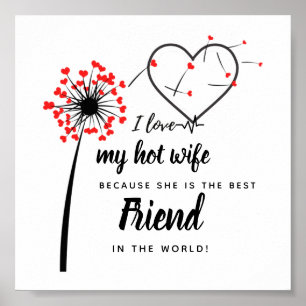 Ik hou van mijn VROUW - Beste vriend Persoonlijke  Poster