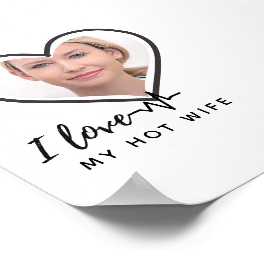 Ik hou van mijn VROUW - Beste vriend Persoonlijke  Poster (Hoek)