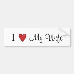 Ik hou van mijn vrouw bumpersticker