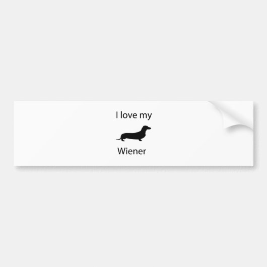 Ik hou van mijn vrouw bumpersticker (Voorkant)