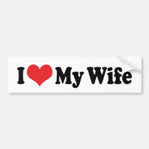Ik hou van mijn vrouw bumpersticker