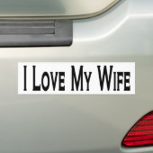Ik hou van mijn vrouw bumpersticker (Op auto)