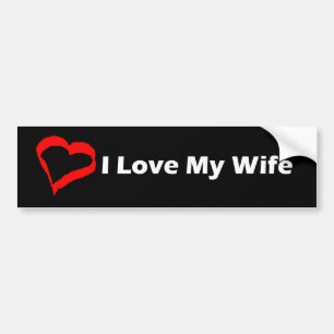 Ik hou van mijn vrouw bumpersticker