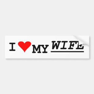 ik hou van mijn vrouw bumpersticker