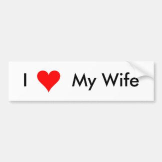 Ik hou van mijn vrouw - Bumpersticker