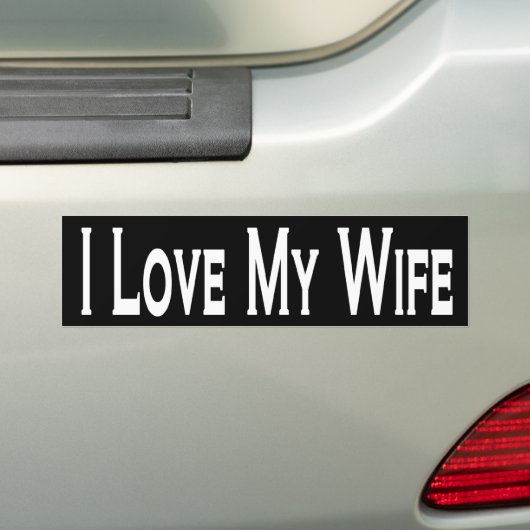 Ik hou van mijn vrouw bumpersticker (Op auto)