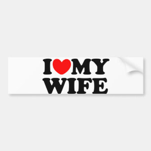 Ik hou van mijn vrouw bumpersticker
