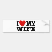 Ik hou van mijn vrouw bumpersticker (Voorkant)
