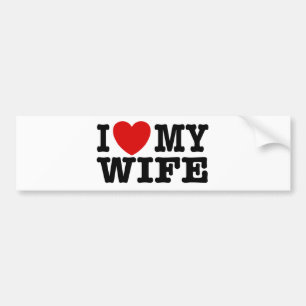 Ik hou van mijn vrouw bumpersticker