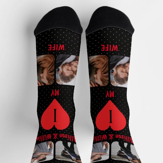 Ik hou van mijn vrouw Couple 4 Foto | Names Socks Sokken (Top)