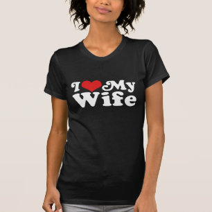 Ik hou van mijn vrouw Curly Valentijnsdag T-shirt