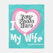 Ik hou van mijn vrouw die getrouwd is. fleece deken (Voorkant)