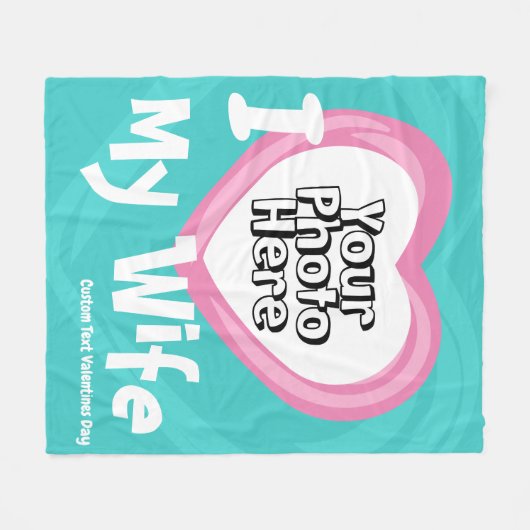 Ik hou van mijn vrouw die getrouwd is. fleece deken (Voorkant (Horizontaal))