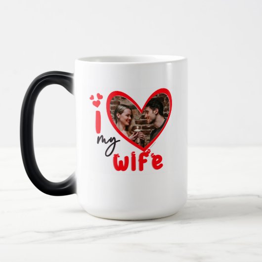 Ik hou van mijn vrouw Foto Gift Coffee Mok (Links)