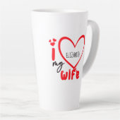 Ik hou van mijn vrouw Foto Gift Latte Mok (Rechterhoek)