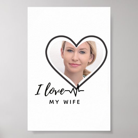 Ik hou van mijn vrouw FOTOCADEAU - Beste vriend(in Poster (Voorkant)