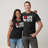 Ik hou van mijn vrouw Funny Retro Distressed Gesch T-shirt (Unisex)