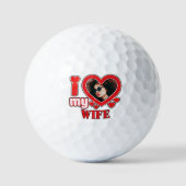 Ik hou van mijn vrouw gepersonaliseerd golfballen (Voorkant)