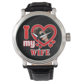 Ik hou van mijn vrouw gepersonaliseerd horloge
