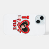 Ik hou van mijn vrouw gepersonaliseerd iPhone 15 case (Achterkant horizontaal)