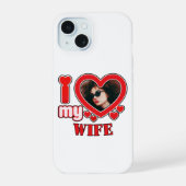 Ik hou van mijn vrouw gepersonaliseerd iPhone 15 case (Achterkant)