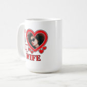 Ik hou van mijn vrouw gepersonaliseerd koffiemok (Voorkant links)