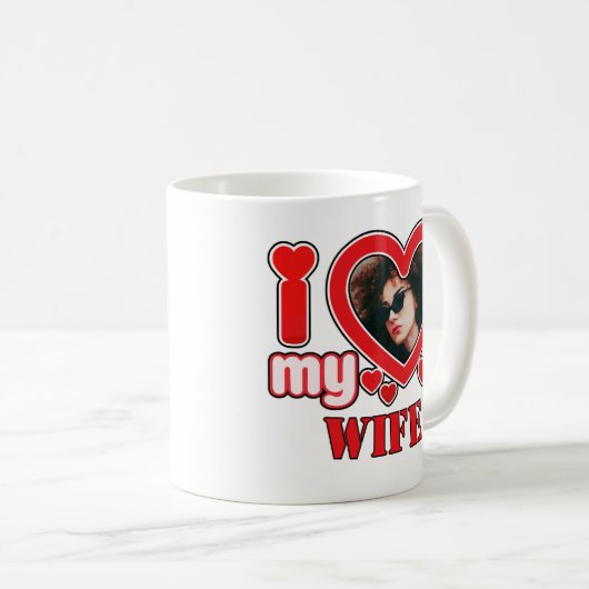 Ik hou van mijn vrouw gepersonaliseerd koffiemok (Voorkant rechts)