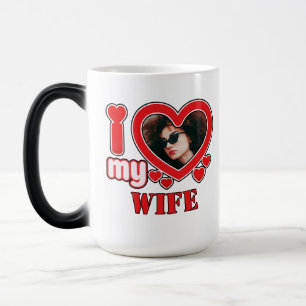 Ik hou van mijn vrouw gepersonaliseerd magische mok