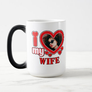 Ik hou van mijn vrouw gepersonaliseerd magische mok