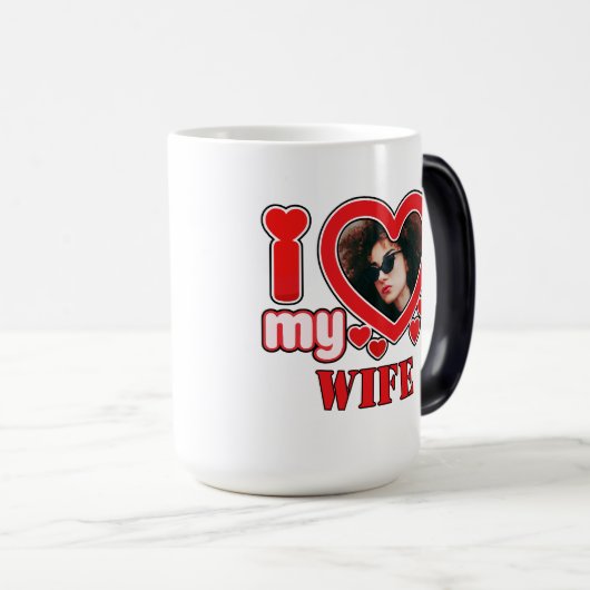 Ik hou van mijn vrouw gepersonaliseerd magische mok (Voorkant rechts)