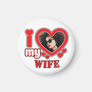 Ik hou van mijn vrouw gepersonaliseerd magneet