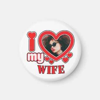 Ik hou van mijn vrouw gepersonaliseerd magneet