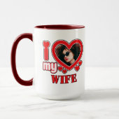 Ik hou van mijn vrouw gepersonaliseerd mok (Links)