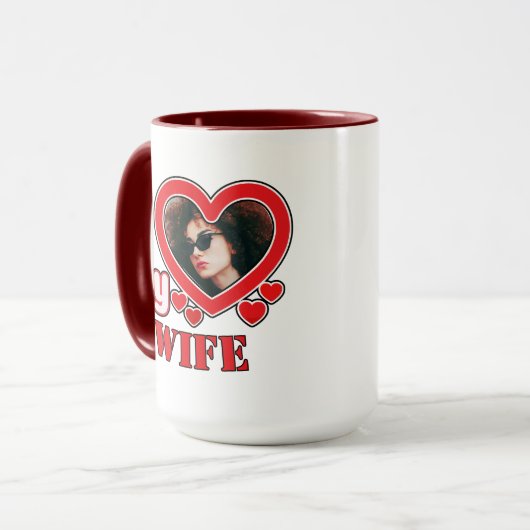 Ik hou van mijn vrouw gepersonaliseerd mok (Voorkant links)